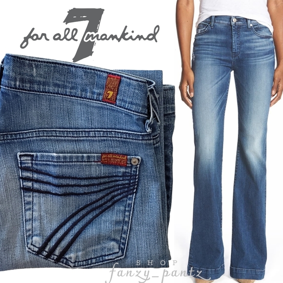 7 For All Mankind Denim - 7 for All Mankind Dojo Jeans Flare Wide Leg 27×29